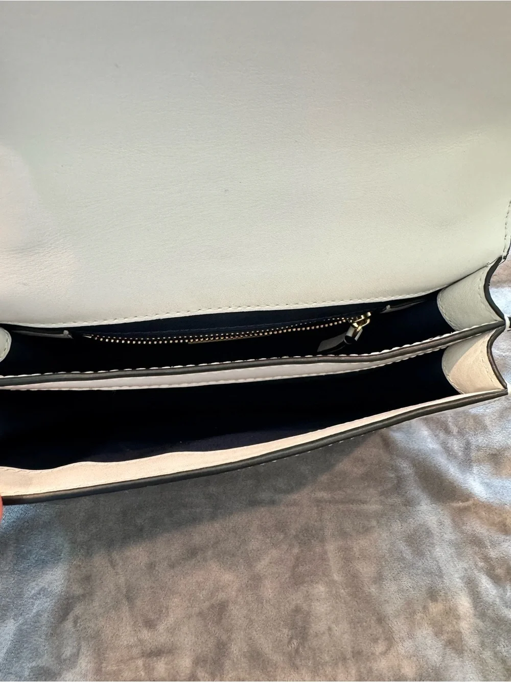 Tory Burch Juliette Mini Top Handle Satchel - White Leather - Excellent Conditio